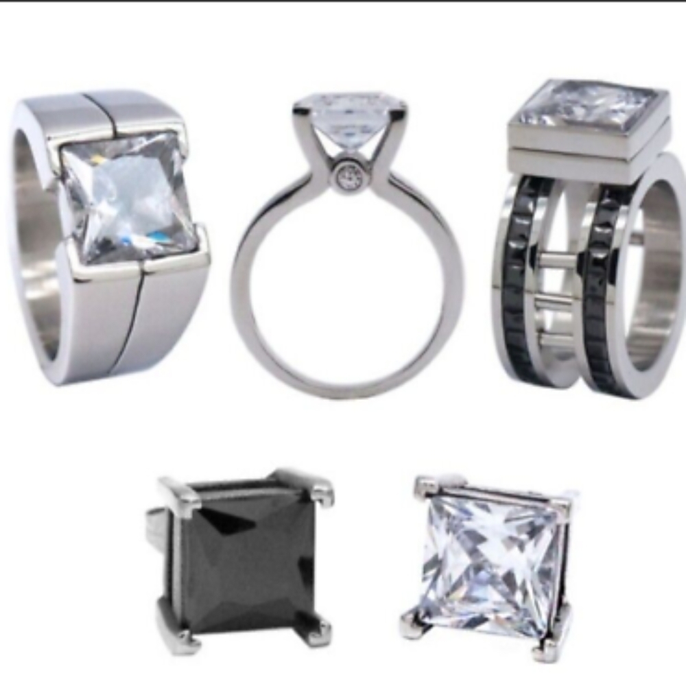 Set Of Rings And Charms Plus Earring Wholesale Intercontinental Shipping System